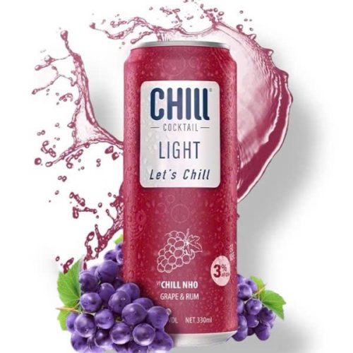 Nước trái cây lên men Chill Vodka vị Nho lon 330ml