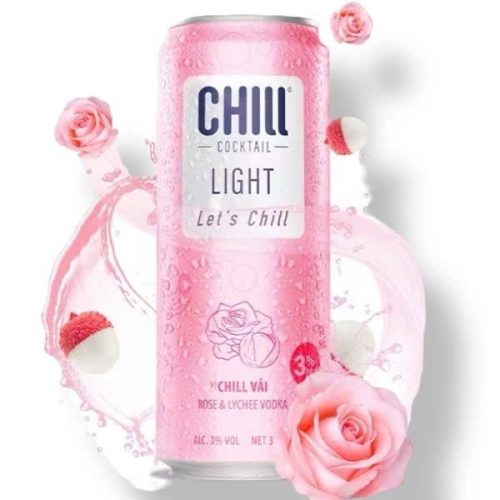 Nước trái cây lên men Chill Vodka vị Vải lon 330ml