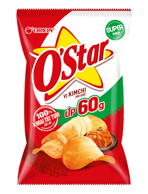 Bánh Snack O'Star vị Kim Chi Hàn Quốc (Normal)