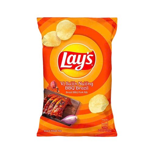 Snack Lay's vị Sườn nướng Bbq Brazil 54g