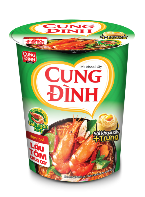 Mì Cung Đình lẩu tôm chua cay ly 71g