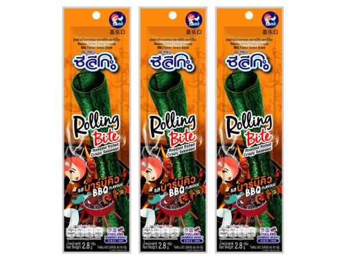 Snack rong biển cuộn nướng giòn vị BBQ Seleco Rolling Bite 2.8g