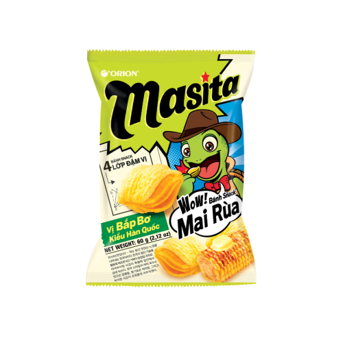 Snack mai rùa 4 lớp Masita vị bắp bơ Hàn Quốc 60g