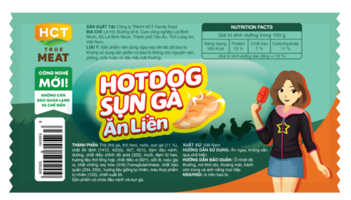HOTDOG ĂN LIỀN HCT TRUE MEAT – VỊ SỤN GÀ 28g